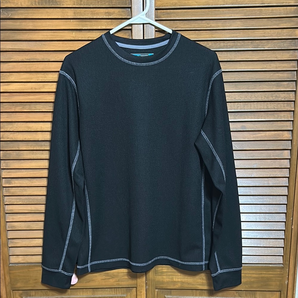 Performance Men's Black Long Sleeve Jersey Thermal Shirt Size M